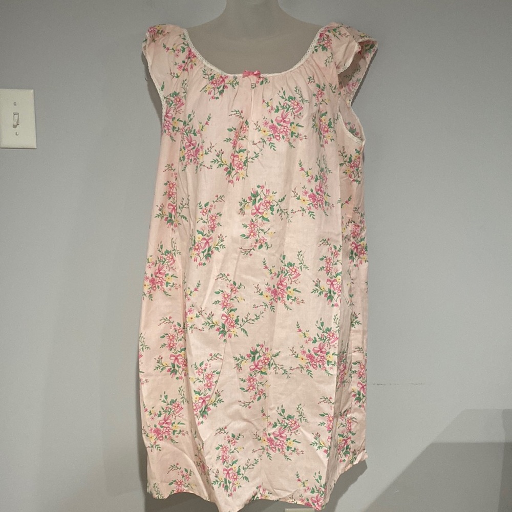 💘 Vintage Floral Lightweight Nightgown Plus Size With Cover 💘